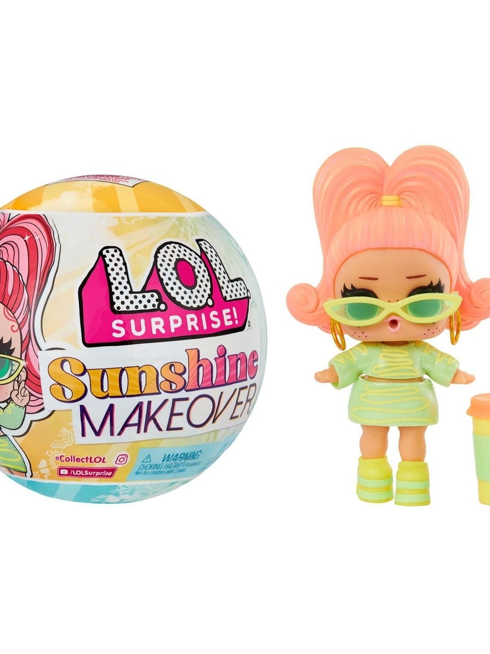 L.O.L. Surprise! Sunshine Makeover Fashion Doll, UV Color Change,  Accessories